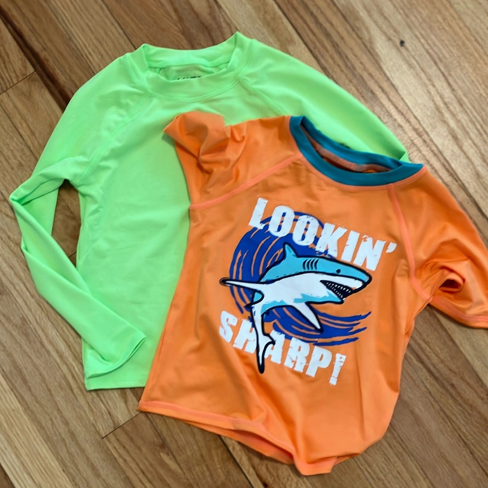 Boys size 5 rash guards